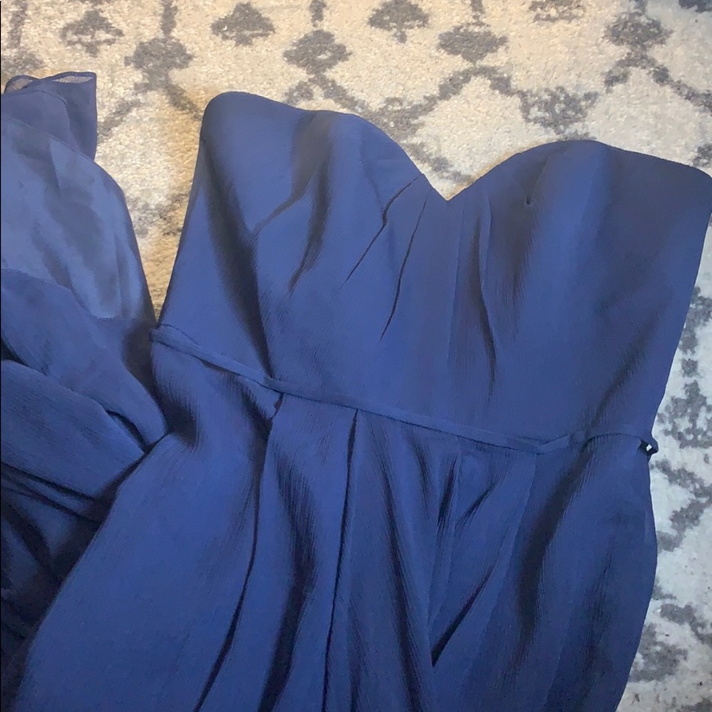 David’s Bridal Navy Strapless Dress